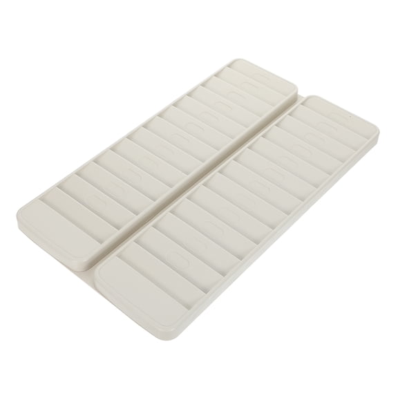 LIFKOME 24-Slot Beige Plastic Time Card Holder Wall Mount Rack with Removable Number Labels for Office Organization