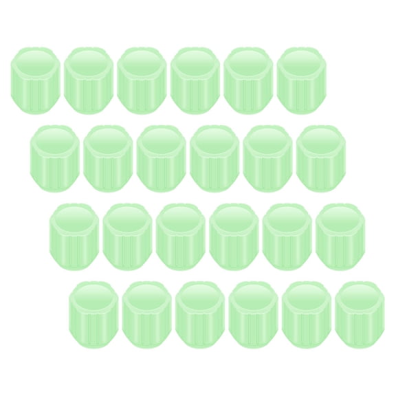 LIFKOME 24-Pack Glow in The Dark Green Car Tire Valve Caps, Automotive Stem Caps for Enhanced Visibility