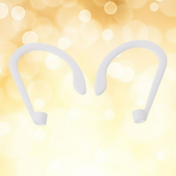 LIFKOME 2Pack Earhooks Silicone Earbuds Covers for Earphones Ergonomic Hold White Hook Shaped