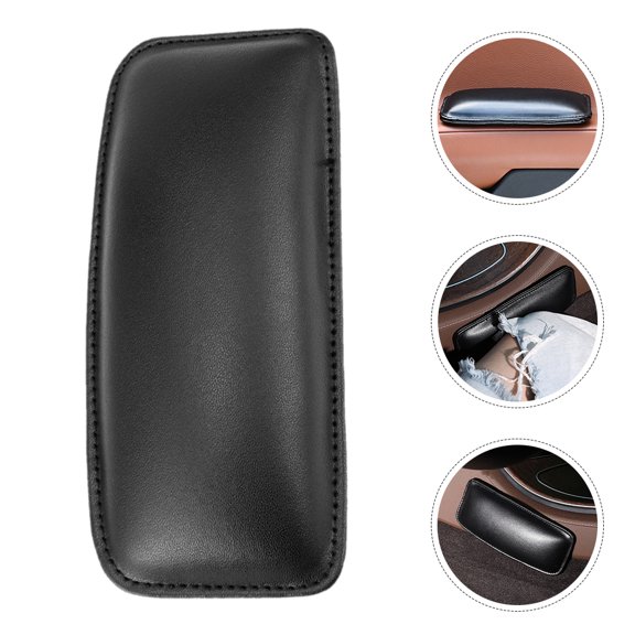 LIFKOME 2Pcs Black Car Thigh Support Cushion Soft Arm Rest Pillow with Multifunctional Use