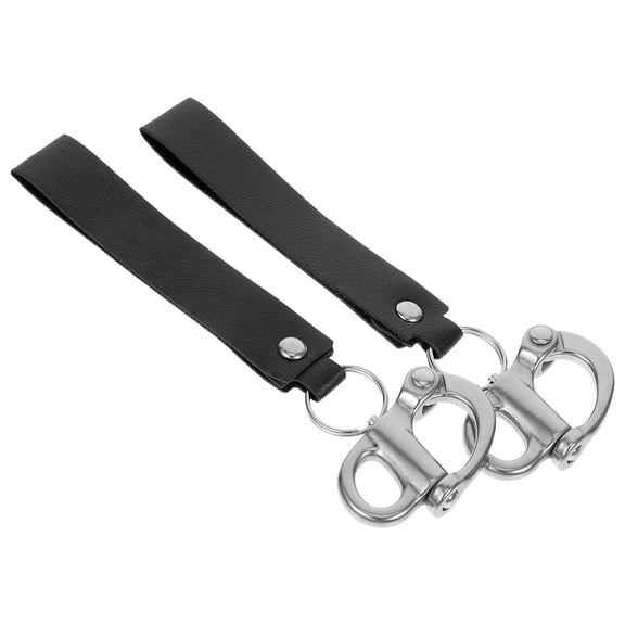 LIFKOME 2Pcs Durable Stainless Steel Carabiner Heavy Duty Locking Spring Shackle for Backpacks
