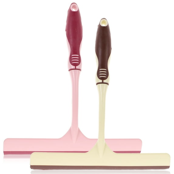 LIFKOME 2Pcs Glass Scraper for Window Wiper for Home Assorted Color Slim Profile