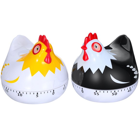 LIFKOME 2Pcs Mechanical Timer White Plastic Timer for Cooking Applications