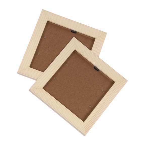LIFKOME 2Pcs Multipurpose Wood Display Frame for Cds Pictures Calligraphy and Home Decoration