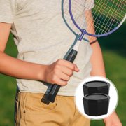 LIFKOME 2-Pack Black Plastic Tennis Racket Handle End Caps Grip Protectors for Enhanced Control and Stability