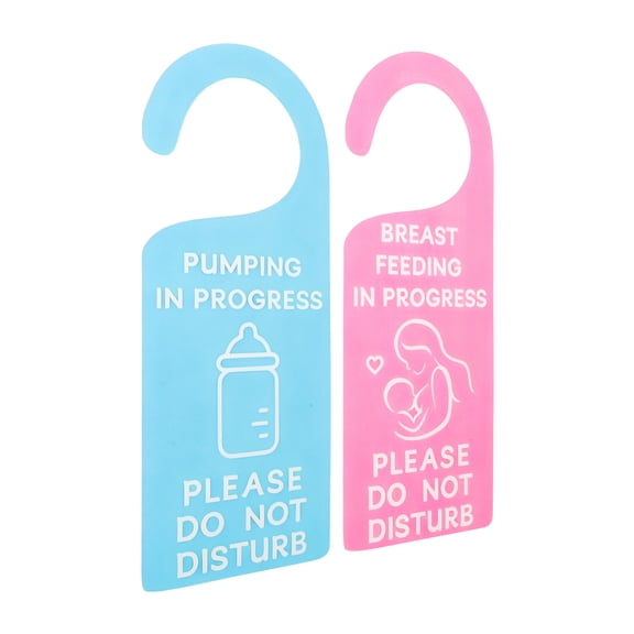 LIFKOME 2Pcs Pumping in Progress Door Hanger Sign Privacy Marker for Home and Workplace
