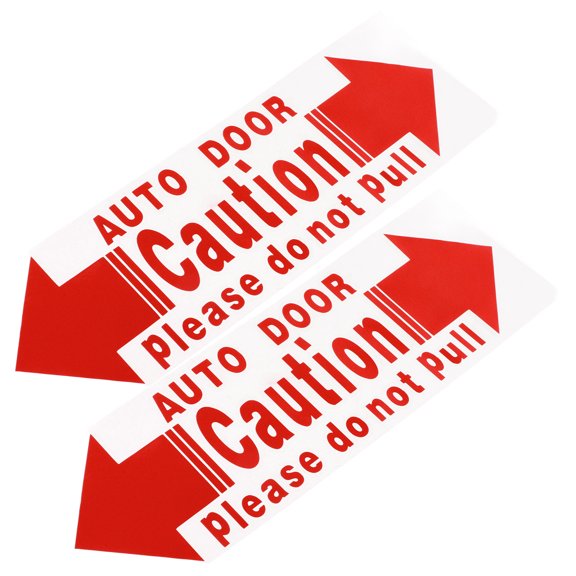 LIFKOME 2Pcs Red Car Door Open Warning Stickers Automatic Door Decals Weather Resistant Safety Caution Sticker