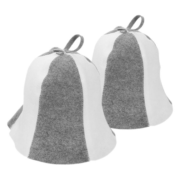 LIFKOME 2Pcs Sauna Room Hat Soft Felt for Protect Hair Unisex Sauna Bathing Accessory