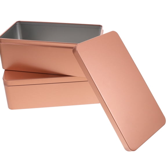 LIFKOME Set of 2 Golden Tin Tea Leaf Storage Boxes, and Practical for -Term Freshness and Preservation