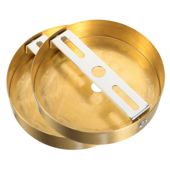 LIFKOME 2pcs Ceiling Canopy Ceiling Light Plate Light Lamp Holder Light Brass Modern Chandelier Plate Iron Canopy