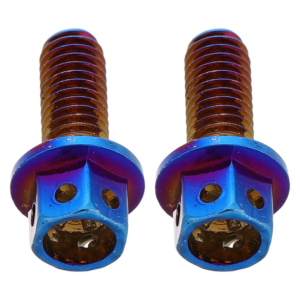 LIFKOME 2pcs Durable Motorcycle License Plate Bolts Stem Top Cover Bolts Screw for Car Plate Security Decorative Screws for Vehicle Modification