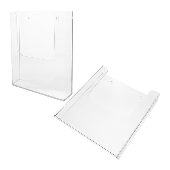 LIFKOME 2pcs Wall File Organizer Hanging Wall Magazine Holder Wall Mount Paper Folder Organizer Newspapers Magazine Rack For Pamphlet Brochure