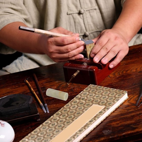 LIFKOME 3Pcs Authentic Chinese Stone Seal Blanks for Versatile Calligraphy and Decorative Stamp Carving