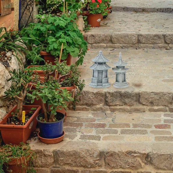 LIFKOME 3Pcs Home Decor Light Grey Sandstone Craft Creative Model for Flowerpot
