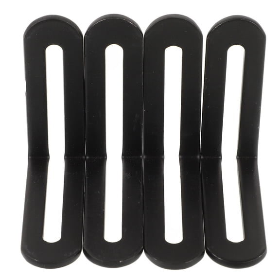 LIFKOME 4Pcs Adjustable Angle Brackets with Single Slot Black Metal Corner Braces for Furniture Support