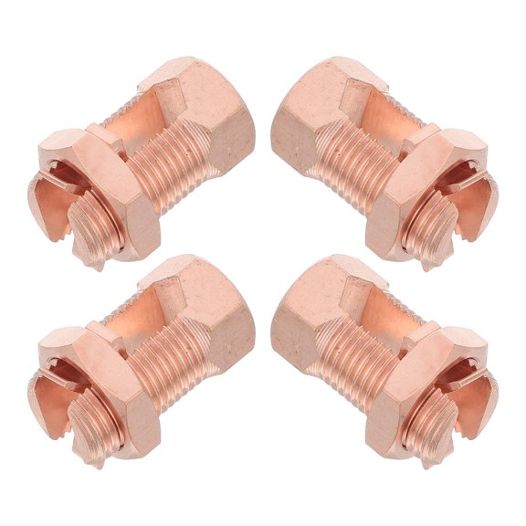 LIFKOME 4Pcs Copper Electrical Cable Clamp Designed for Vibration Resistant Wire Bonding