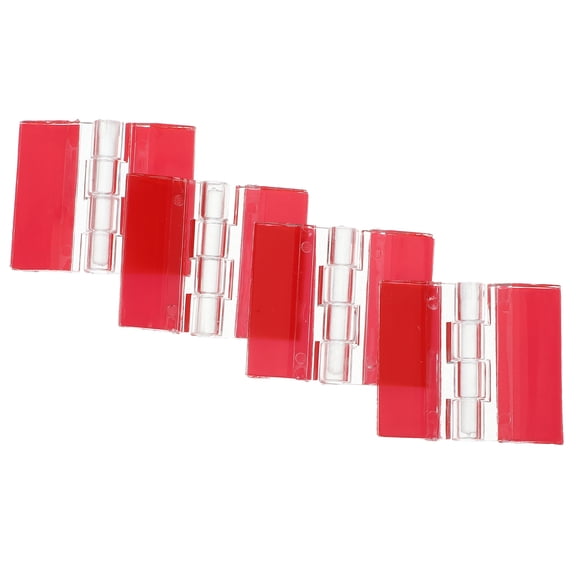 LIFKOME Set of 4 Lightweight Red Acrylic Hinges for Easy Adhesive Mounting Aquariums, Cabinets, and More