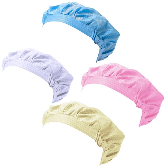 LIFKOME 4Pcs Lightweight Reusable Anti Static Working Hat with Mesh Window Polyester Material