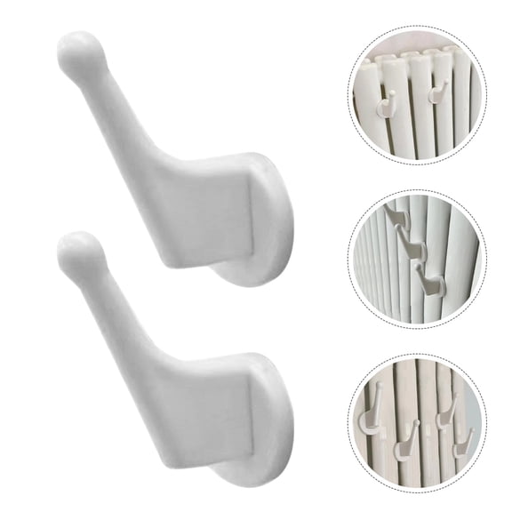 LIFKOME 4Pcs Space Saving White Wall Hooks Adhesive Towel Holder for Bathroom and Entryway