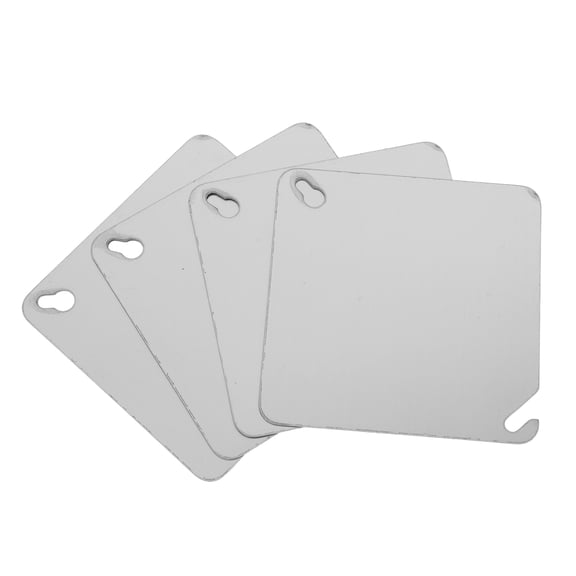 LIFKOME 4-Pack Plated Metal Electrical Panel Cover Plates, Blank Wall Plate for Wiring