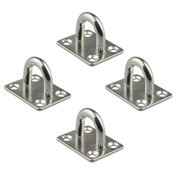 LIFKOME 4Pcs Plated Silver U Shaped Ceiling Hooks Stainless Steel Swing Hanger Multipurpose Home Suspension Anchors