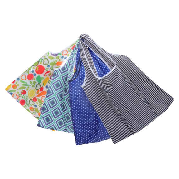 LIFKOME 4Pcs Reusable Foldable Grocery Bags Heavy Duty Polyester Tote Bags for Storage and Shopping