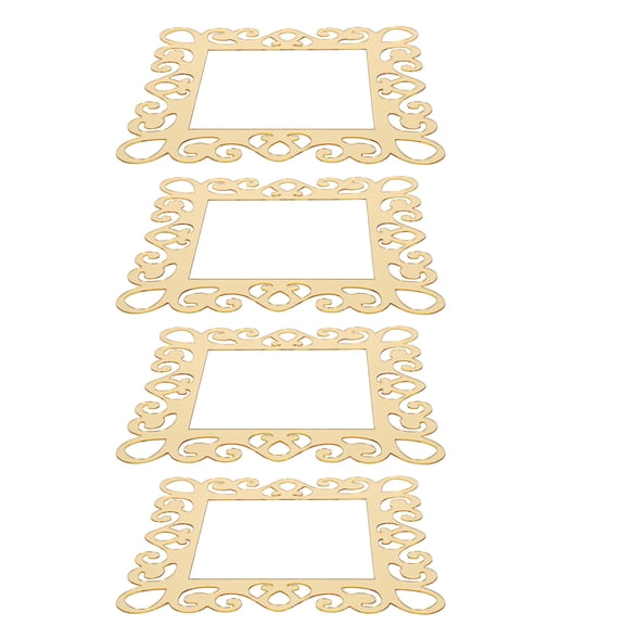 LIFKOME 4Pcs Self Adhesive Decorative Acrylic Light Switch Cover with Mirror Finish Plated Gold