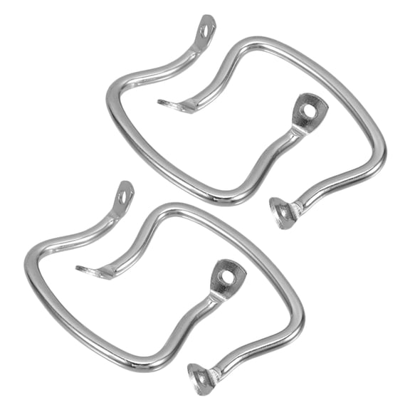 LIFKOME 4-Pack Curved Stainless Steel Pot Handles with Double-Sided Grip for Easy Lifting, Removable & Replaceable Cookware Handles 7mm