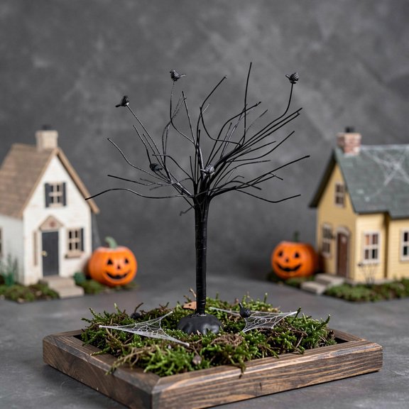 LIFKOME 4pcs Tiny Trees for Decorations, Black Bare Branch Diorama