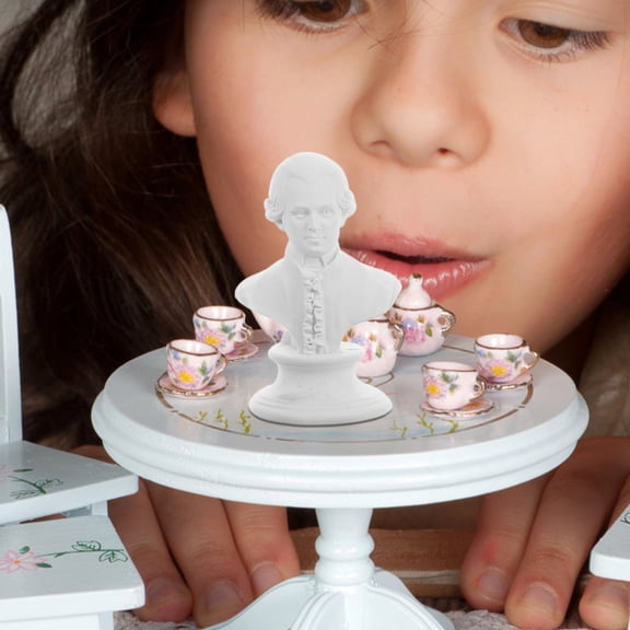 LIFKOME 5 Pcs Plaster Statue Ornaments Bust Decor White