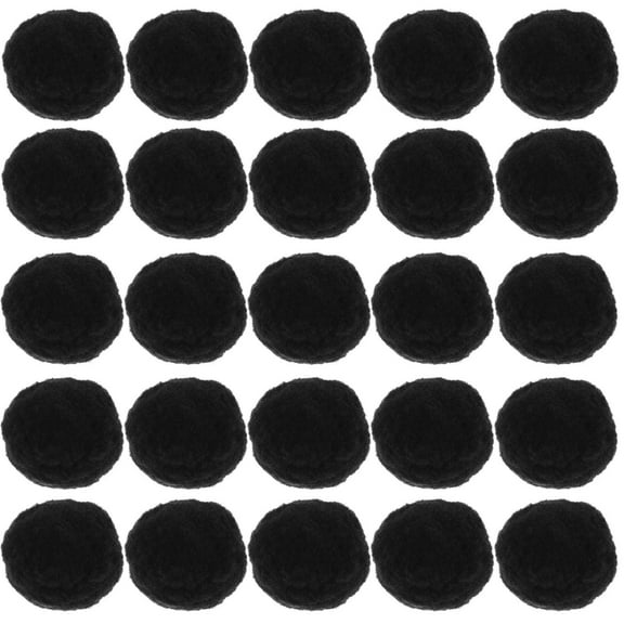 LIFKOME  50 Pcs Pom Poms Cheerleading Black Fluffy Hats Pompoms for Crafts