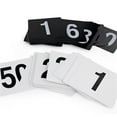 thumbnail image 1 of LIFKOME 50pcs Plastic Number Signs Table Number Cards Easy to Use Place Cards for Wedding Party and Events Convenient and Stylish Seat Tags, 1 of 8