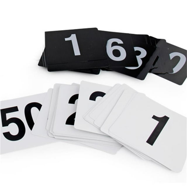 LIFKOME 50pcs Plastic Number Signs Table Number Cards Easy to Use Place Cards for Wedding Party and Events Convenient and Stylish Seat Tags