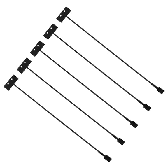 LIFKOME 5Pcs Decorative Black Metal Wall Clock Hanging Bar with Strong Suspension Hardware