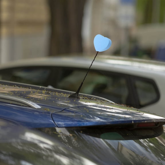 LIFKOME Sky Heart-Shaped Car Antenna Topper Set of 5, Universal Fit EVA Material Cute Design
