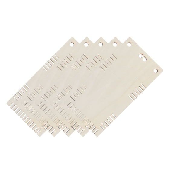 LIFKOME 5-Pack Wooden Rectangle Weaving Boards for Bracelets, Lightweight Portable Jewelry Craft Tool Set