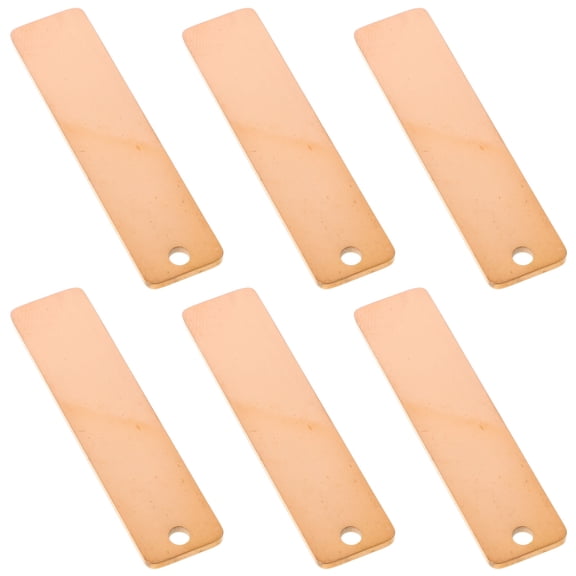 LIFKOME 6PCS Blank Stamping Engravable Titanium Steel for DIY Enthusiasts in Rose