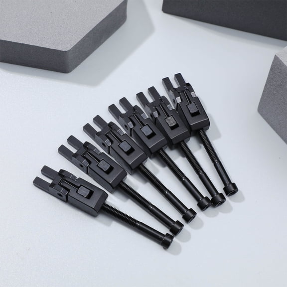 LIFKOME 6Pack Double Locking Systyem Bridge Saddle Metal Black for Guitar Tremolo Bridge with String Lock and Tone