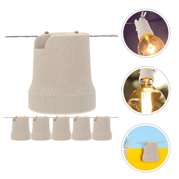 LIFKOME 6Pcs Industrial Style E27 Screw Light Bulb Socket Replacement Lamp Holder for Fixtures
