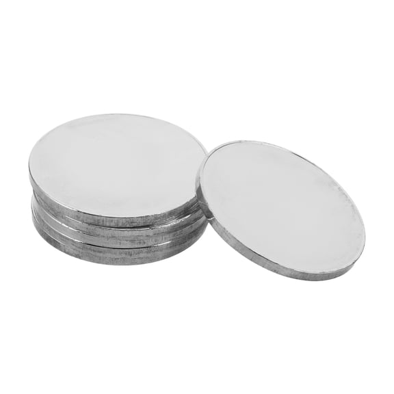 LIFKOME 6Pcs Metal Blanks for Laser Engraving Silver Round Engraving Coins for DIY Projects