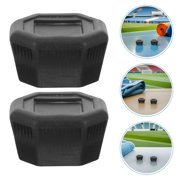 LIFKOME 6pcs Tennis Racket Handle End Cap Black Plastic Replacement Cover