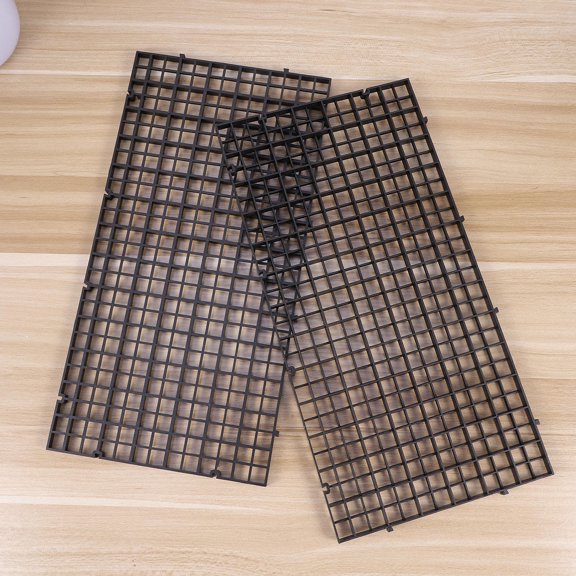 LIFKOME 8Pcs Black Fish Net Divider Board Plastic Frame Aquarium Isolation Panel