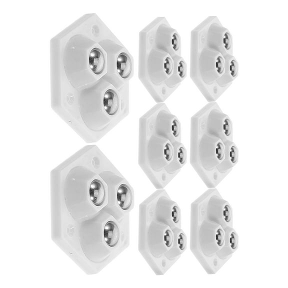 LIFKOME 8Pcs Mini Adhesive Caster Wheels Steel Plastic Swivel for Wire Shelving Racks and Small Furniture