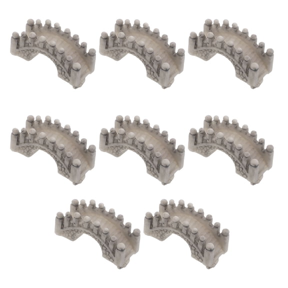 LIFKOME 8Pcs Small Resin Chinese Arch Bridge Model for DIY Bonsai and Fairy Garden Decoration