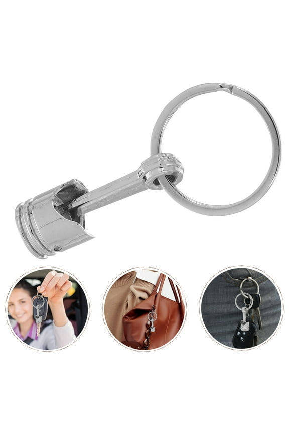 Accessories Key Piston Keychain Silver Creative Gift