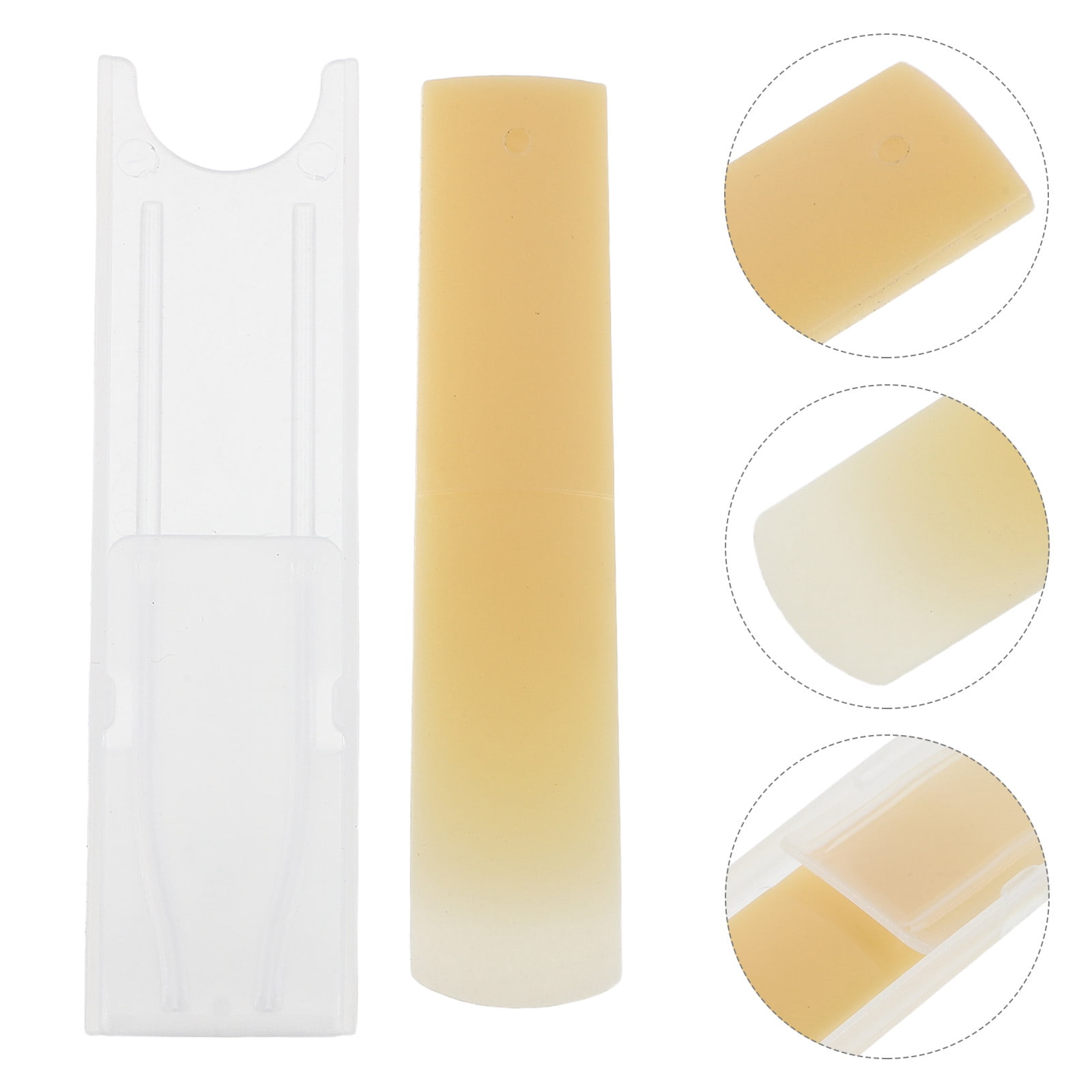 3 Anches De Saxophone Soprano En Résine Synthétique - Force 1.5 - Avec Capot De Protection - Pour Débutants Et étudiants - Couleur Jaune - 9