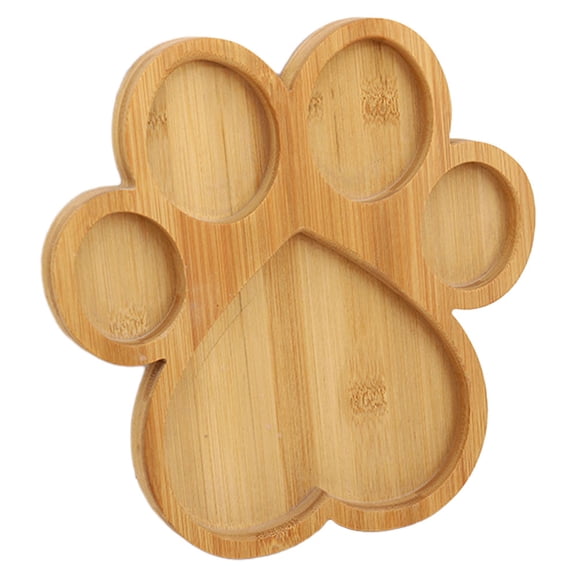 LIFKOME Serving Tray with Cute Cartoon Paw Print, Perfect for Snacks, Home Decor, Kitchen Use, Khaki 7.9 x 11.8 Inches
