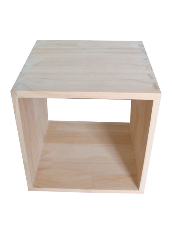 Solid Wood Storage Box Beige with Dovetail Joints for Home Organization