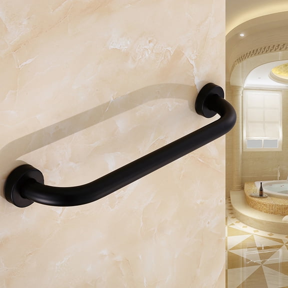 LIFKOME Black Bathroom Armrest Grab Bar Stainless Steel Corrosion Resistant Handrail