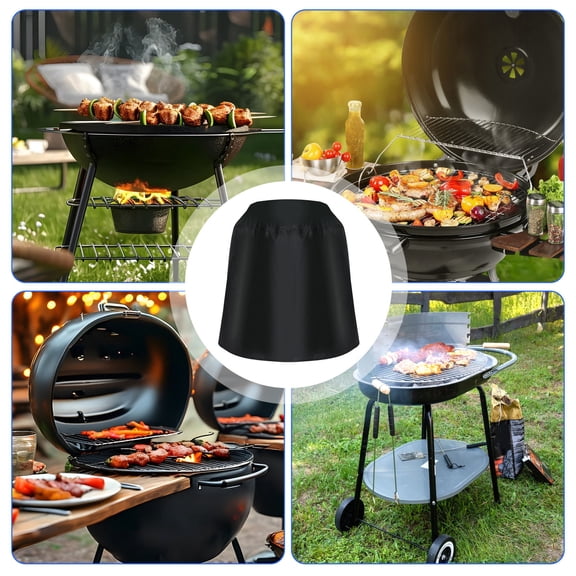 LIFKOME Black Kettle Grill Cover Waterproof Durable Polyester Fiber Suitable for Outdoor Use